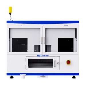 IEST CHT Series Electrode Wettability Tester by IEST Instrument: automated benchtop testing system utilizing the liquid climbing height method and enclosed dual-door visual chamber to evaluate dynamic electrolyte wicking kinetics, vertical absorption height vs. time, and porous battery electrode wettability.
