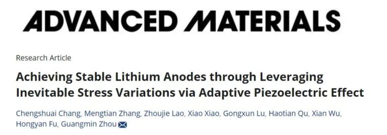 Stable Lithium Metal Anodes Achieved via Leveraging Inevitable Stress Changes in Adaptive Piezoelectric Effect