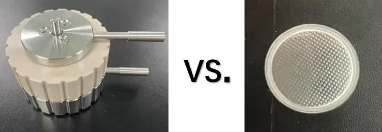 Figure 2. The left picture is the model coin cell of IEST; the right picture is the commercial 2032 steel shell cell.