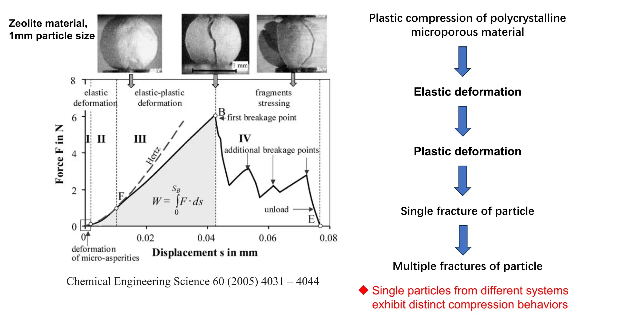 Single particles from different systems exhibit distinct compression behaviors

