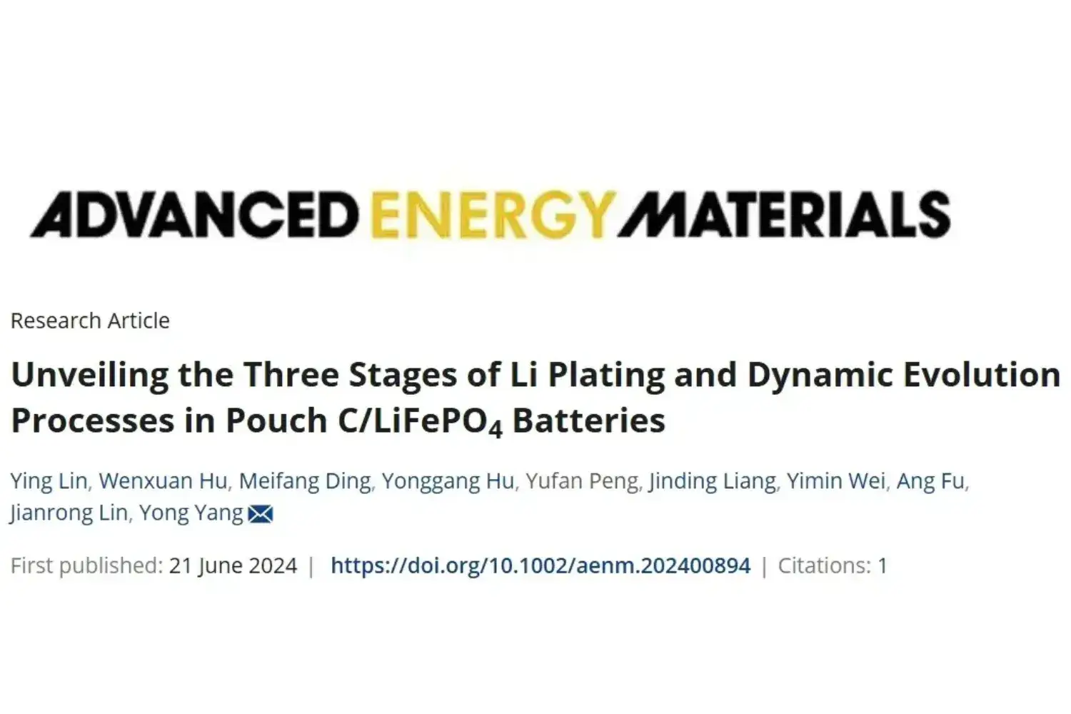 Three Stages of Lithium Plating and Dynamic Evolution Processes in Pouch CLiFePO4 Batteries