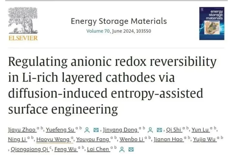 Entropy Surface Engineering Promotes The Stability Of Multi-electron Reactions Of Anions And Cations In Li-rich Layered Cathodes