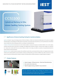 IEST Cylindrical Battery In-Situ Volume Swelling Testing System CCS