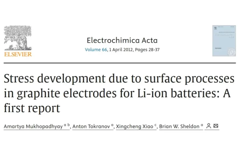 Surface Stress Analysis of Graphite Electrodes For Lithium-ion Batteries