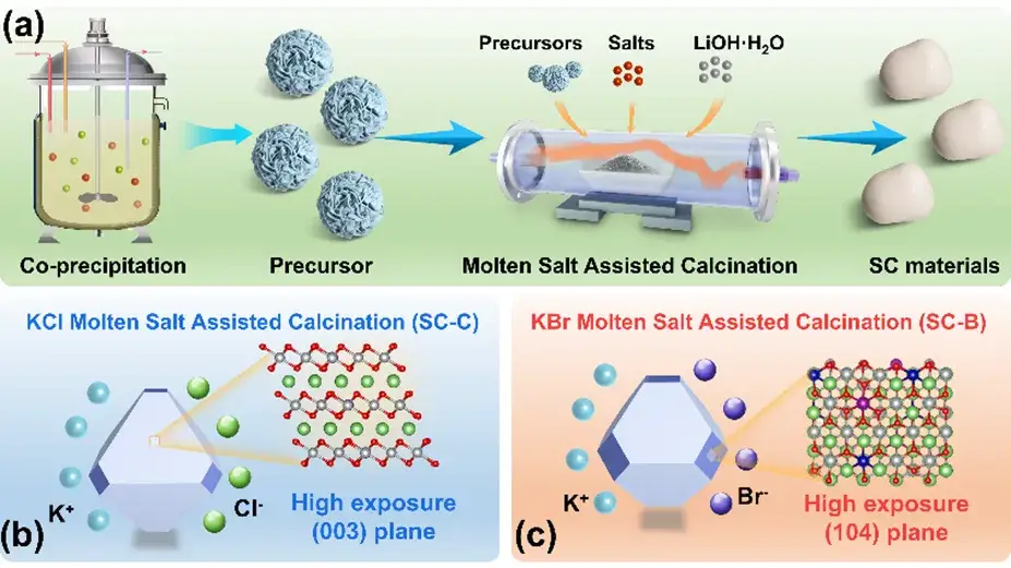 Figure 1. Schematic illustration of single-crystalline materials prepared in different molten salt systems.