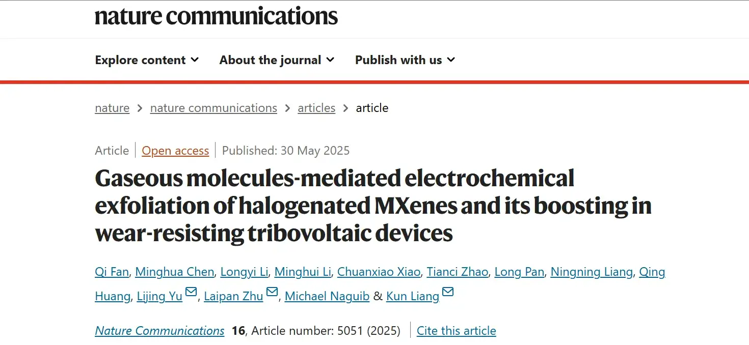 Gaseous Molecules-mediated Electrochemical Exfoliation of Halogenated MXenes and its Boosting in Wear-Resisting Tribovoltaic