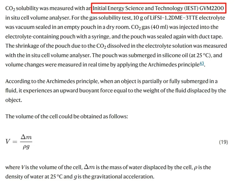 Pivotal Role of IEST GVM2200 Quantifying CO₂ Solubility