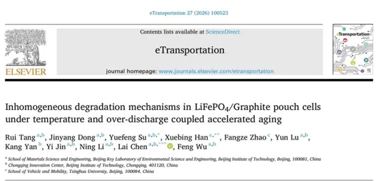 Inhomogeneous degradation mechanisms in LiFePO4 Graphite pouch cells under temperature and over-discharge coupled accelerated aging