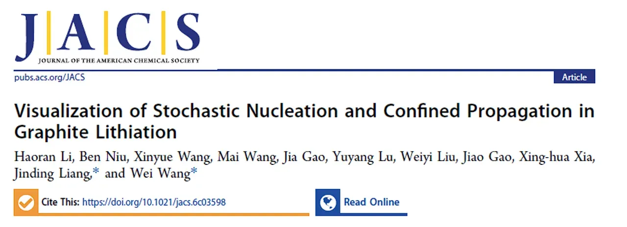 Home 90 IEST SPECT1000 Powers JACS Breakthrough NJU & CATL Jointly Unveil Graphite Anode Fast-Charging Bottlenecks, Reshaping the Understanding of Graphite Lithiation Kinetics.