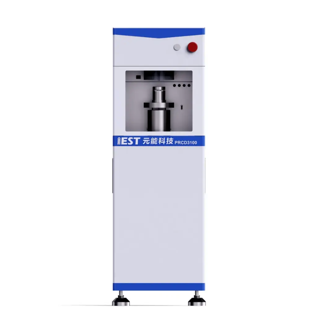 Multi‑Level Mechanical Property Testing Series: Key Technical Analysis of Powder Compression Testing 2 PRCD powder compaction density and mechanical property tester by IEST Instrument, configured for powder-to-electrode-to-cell testing.