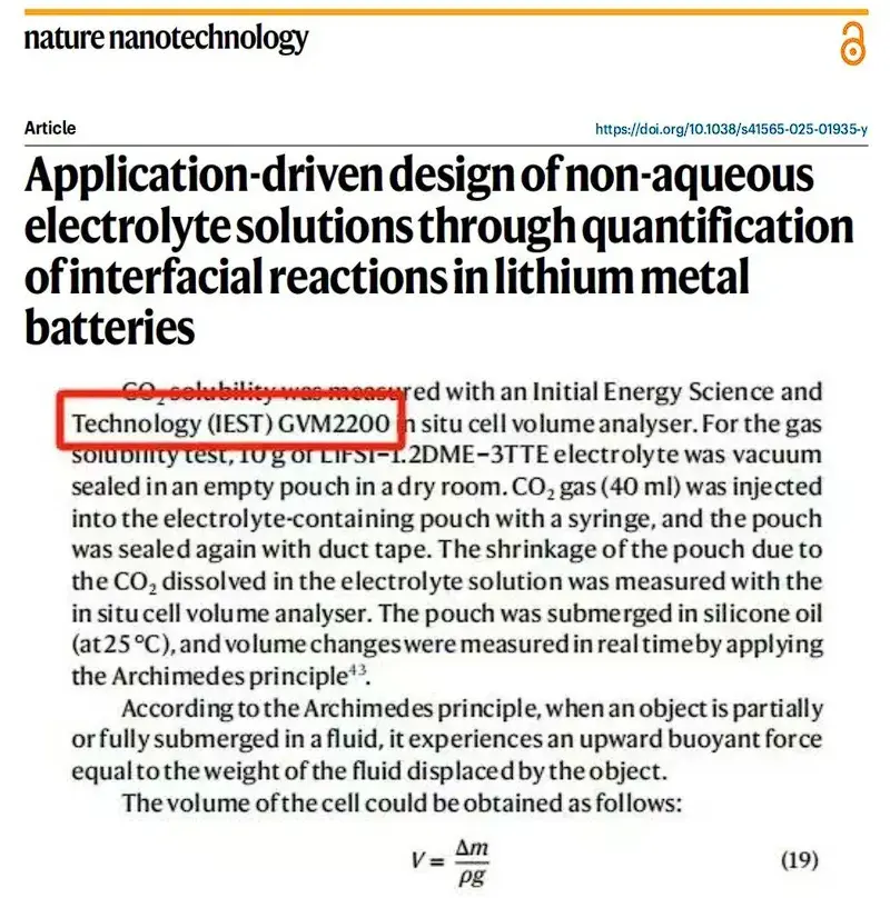 Data Chart published in Nature Nanotechnology
