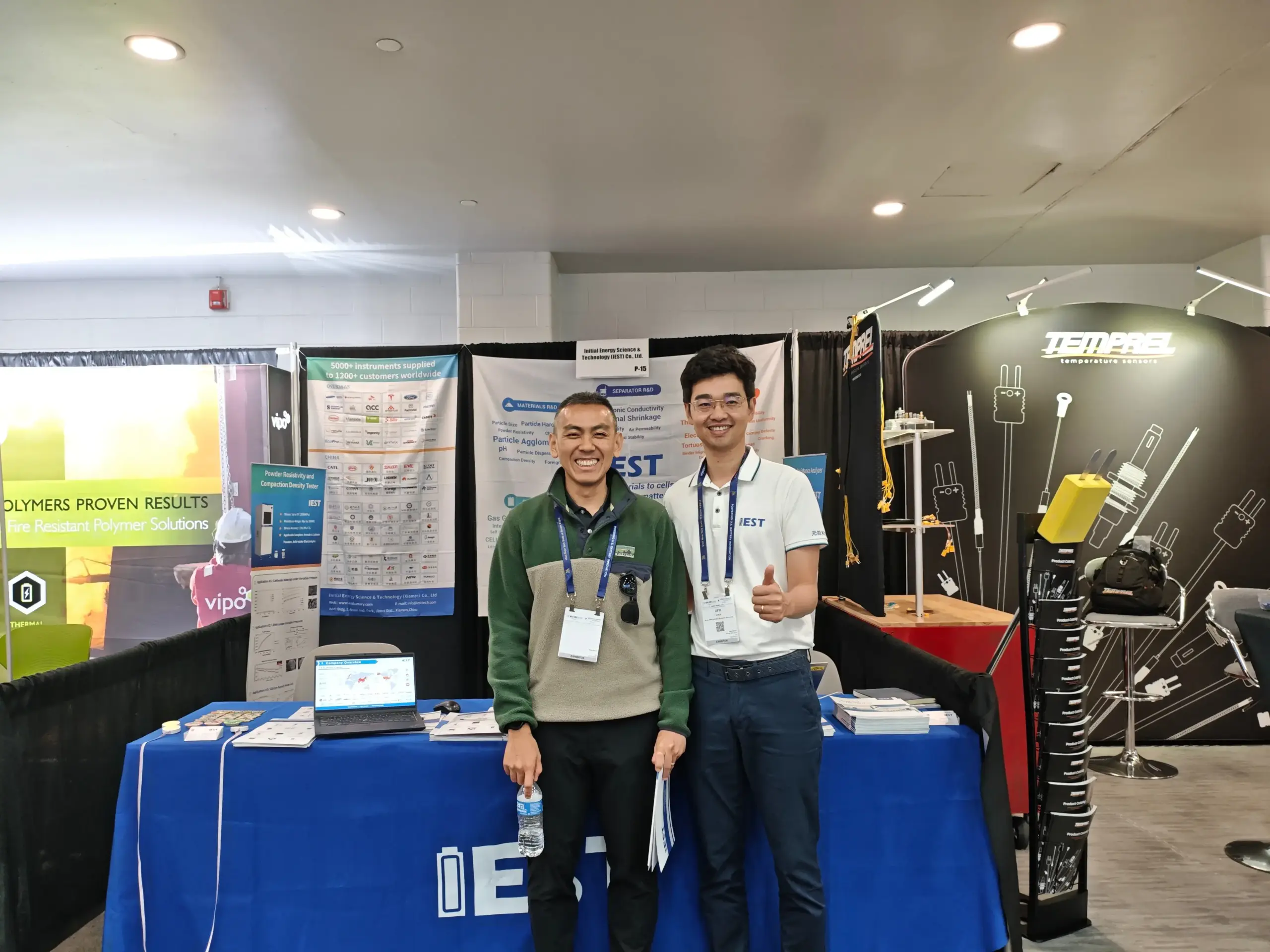 The Battery Show North America 2026 | IEST Showcases Full-Chain Battery Testing Solutions in Detroit 3 Battery industry professionals visiting IEST Instruments Booth P-15 for testing solutions in The battery show North American 2026