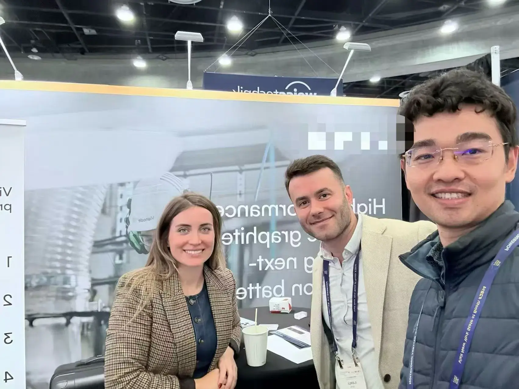 The Battery Show North America 2026 | IEST Showcases Full-Chain Battery Testing Solutions in Detroit 11 IEST instrument team member selfie with a visiting partner at The Battery Show North America 2026 booth